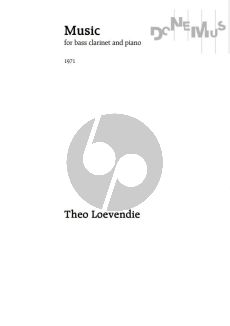 Loevendie Music for Bass Clarinet and Piano (1971)