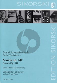 Shostakovich Sonate Op.147 (orig.Viola) Violoncello-Klavier (arr.D.Schafran)