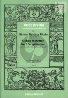 7 Motetten (aus Il Terzo Libro delle Divine Lodi Musicali) (3 Voices-Bc)
