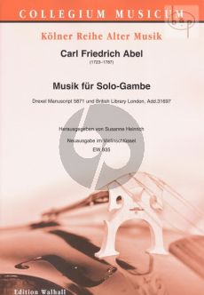 Abel Musik fur Solo Gambe (Drexel Manuscript 5871 and British Library Add.31697) (Herausgegeben von Susanne Heinrich) (Ausgabe im Violinschlussel)