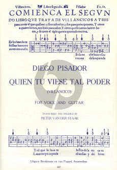 Pisador Quien tu Viese tal Poder (Villancico) Voice-Guitar (Pieter v.d Staak)