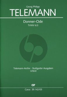 Telemann Donner-Ode TWV 6:3 Soli-Chor-Orchester Klavierauszug (ed. Silja Reidemeister)