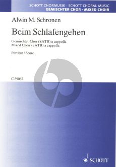 Schronen Beim Schlafengehen SATB (text Hermann Hesse)