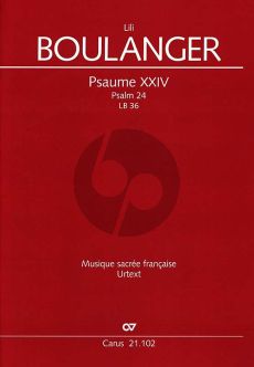 Boulanger Psaume XXIV LB 36 Tenor solo-SATB Klavier oder Orgel Partitur (Michael Alber)