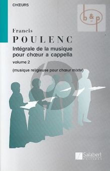 Integrale de la Musique pour Choeur a Cappella Vol.2 Musique religieuse choeur mixtes