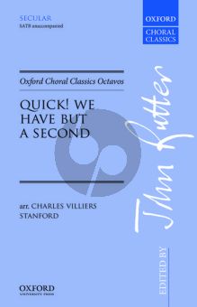 Rutter Quick! We have but a second for SATB unaccompanied- Vocal Score