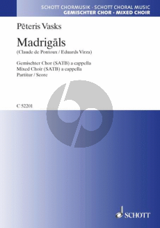 Vasks Madrigals (1976) (SATB Latvian) (With translations of the Text in German/English)