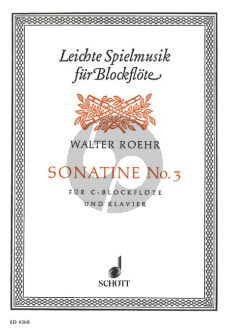 Roehr Sonatine No.3 F-major Descant Recorder (Violin)-Piano
