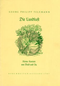 Telemann Die Landlust (Kleine Kantate von Wald und Au aus Moralische Kantaten III) Mittelstimme-Flöte-Bc (Ermeler) (Part./Stimmen)