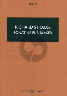 Strauss Sonatina No. 1 in F o. Op. AV 135 16 Wind Instruments (Aus der Werkstatt eines Invaliden) (Study Score)