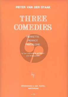Staak 3 Comedies for 3 Guitars (with 2 melody instr. ad Lib.)
