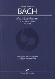 Bach Matthaus Passion BWV 244 Soli-Choir-Orch. Vocal Score (germ./engl.) (edited by Klaus Hofmann) (Carus)