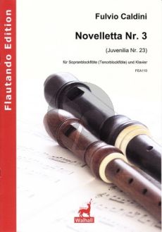 Caldini Novelletta No.3 (Juvenilia No.23) Sopran (oder Tenor) Blockflöte-Klavie
