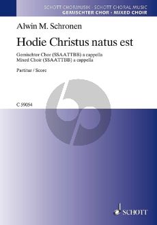 Schronen Hodie Christus natus est SSAATTBB-Klavier