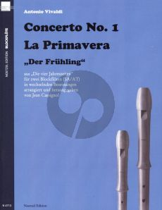 Vivaldi Concerto Op.8 No.1 RV 269 (La Primavera) 2 Recorders (SA /AT) (from 4 Seasons) (arr. Jean Cassignol)