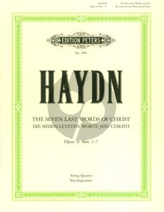 Haydn 7 Last Words Op. 51 (Nos 1 - 7) String Quartet (Parts)