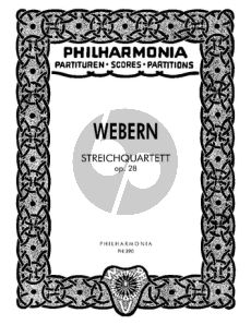Webern Streichquartet Op.28 Studienpartitur