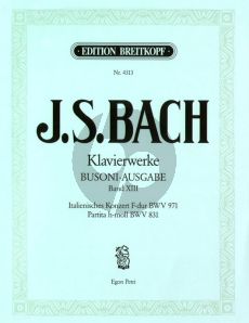 Bach Italienisch Konzert F Dur BWV 971 und Partita h Moll BWV 831 Klavier (Herausgegeben von Ferruccio Busoni)