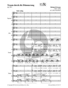 Richard Strauss Traum durch die Dämmerung (Dream in the Twilight) Op.29/1 for Mixed Choir (SATB) a cappella (Arranger: Lukas Haselböck)