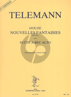 Telemann 12 Nouvelles Fantasies flute a bec alto (transcr. Jean-Claude Veilhan)