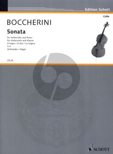 Boccherini Sonate A dur G4 fur Violoncello-Klavier (Herausgegeben von Carl Schroeder und Eugen Rapp)