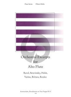 Orchestral Excerpts for Alto Flute (De Reede) (Boulez-Britten-Holst-Ravel-Strawinsky-Varese)