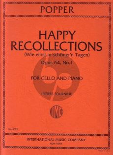 Popper Happy Recollections Op.64 No.1 Cello-Piano