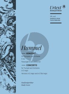 Hummel Concerto E-major Trumpet-Orchestra Study Score (edited by Michael Kube)