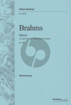 Brahms Nanie Op. 82 Chor und Orchester Klavierauszug