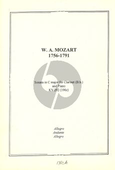 Mozart Sonata C-Major KV 292 (196c) for Clarinet in Bb and Piano