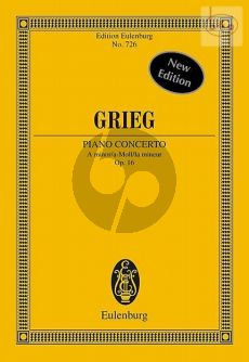 Concerto Op.16 a-minor for Piano and Orchestra Study Score