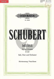 Messe G-dur D.167 STB soli-Choir-Orch.) (Vocal Score)