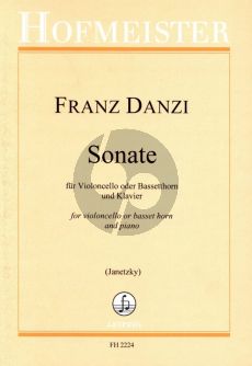 Danzi Grande Sonate Op.62 Bassetthorn [oder Violoncello] und Klavier (Herausgeber Kurt Jantezky)