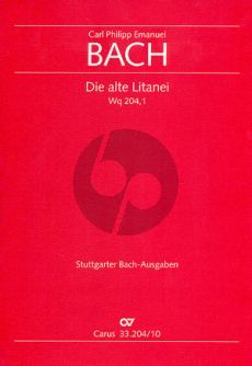 Bach Die alte Litanei aus Holsteinsches Gesangbuch BR-CPEB H 53.1 - WQ 204 - 1 SATB-SATB-Bc (Jürgen Leonhardt)