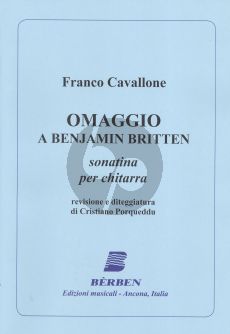 Cavallone Omaggio a Benjamin Britten (Sonatina) for Guitar