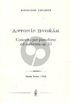 Dvorak Concerto Op.33 Piano and Orchestra Study Score