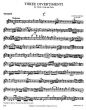 Haydn 3 Divertimenti for Violin, Viola and Violoncello Parts