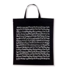 Miscellaneous Draagtas Katoen Zwart met Notenbeeld van Bach (Tote Bag Cotton Black with Sheet Music by Bach)