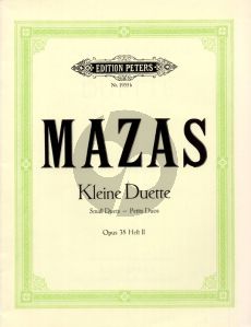 Mazas 12 Kleine Duette Op.38 Vol.2 fur 2 Violinen (Herrmann) (Peters)