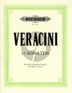 Veracini 12 Sonaten Vol.1 (No.1-3) Alblockflote [Flote/Violine] und Bc (Herausgegeben von Walter Kolneder)