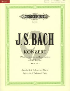 Bach Konzert d-moll BWV 1043 2 Violinen-Klavier (Urtext) (Oistrach)