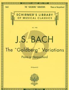 Bach Goldberg Variations piano Kirkpatrick