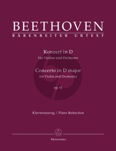 Beethoven Concerto D-major Op.61 Violin and Orchestra (piano red.) (edited by Jonathan Del Mar)