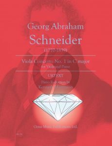 Schneider Viola Concerto No.1 in C major (1799) Viola and Piano Reduction] (Edited by Kenneth Martinson) (Urtext)