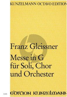 Gleissner Messe G-dur Soli-Chor-Orchester (Partitur)