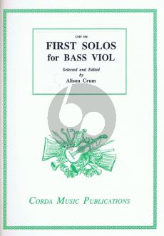 Crumb First Solos for Bass Viol