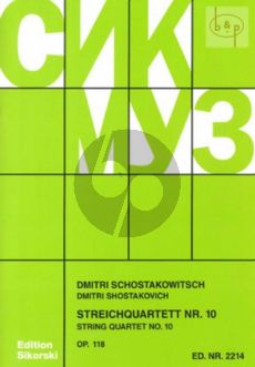 Shostakovich Streichquartett No.10 Op.118 As-dur Stimmen