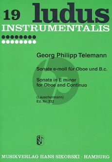 Telemann Sonate e-moll Oboe-Bc (Lauschermann)