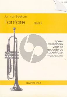Beekum Fanfare Vol.2 Speel-Studieboek gevorderde Koperblazer (Trompet, Bugel, Tenorhoorn of Eufonium)