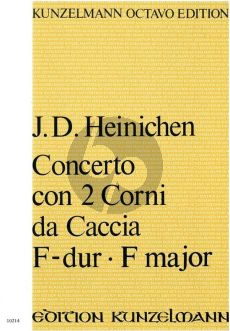 Heinichen Concerto F-dur 2 Hörner-Streicher und Bc (Partitur) (Kurt Janetzky)